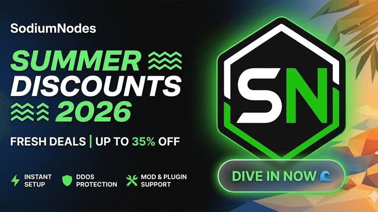Summer has started at SodiumNodes: Discord server events and discounts
